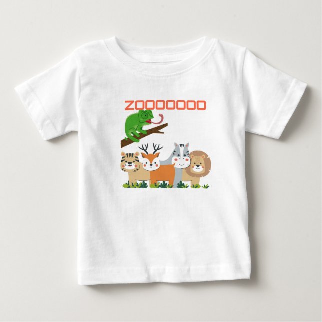 Zoo Animals Fun Baby T-Shirt (Front)