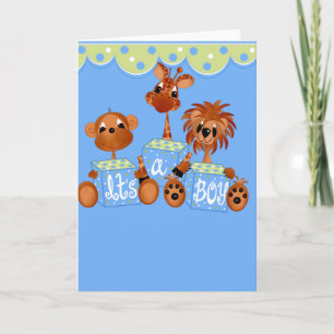 Zoo Animals It's a Boy Cards