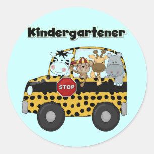 Zoo Animals Kindergartener Classic Round Sticker