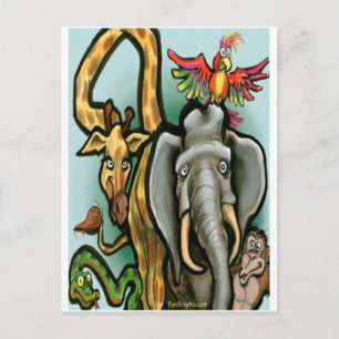 Zoo Animals Postcard