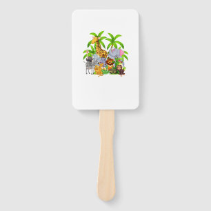 Zoo Animals Safari Wildlife Birthday Party A Day A Hand Fan