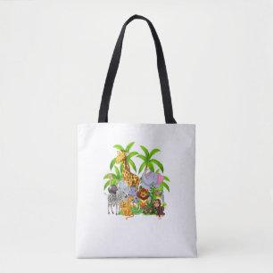 Zoo Animals Safari Wildlife Birthday Party A Day A Tote Bag
