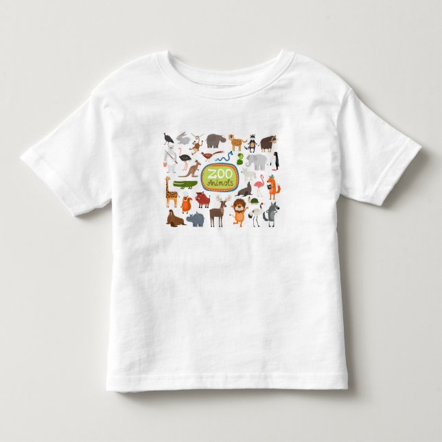 Zoo Animals Toddler T-Shirt (Front)