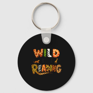 Zoo animals wild about reading books reader lover key ring