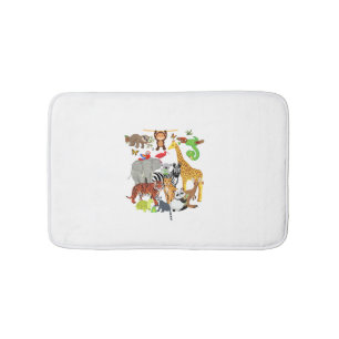 Zoo Animals Wildlife Birthday Party Zoo Day 26 Ani Bath Mat
