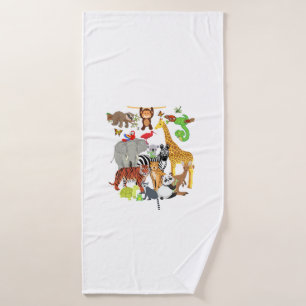 Zoo Animals Wildlife Birthday Party Zoo Day 26 Ani Bath Towel