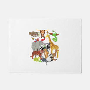 Zoo Animals Wildlife Birthday Party Zoo Day 26 Ani Doormat