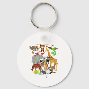Zoo Animals Wildlife Birthday Party Zoo Day 26 Ani Key Ring