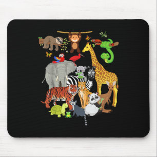 Zoo Animals Wildlife Birthday Party Zoo Day 26 Ani Mouse Mat