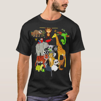 Zoo Animals Wildlife Birthday Party Zoo Day 26 Ani T-Shirt