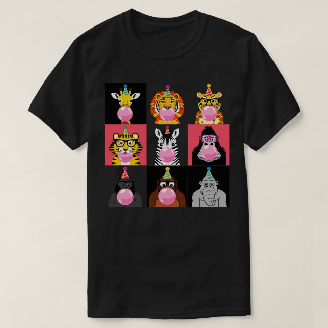 Zoo Animals Wildlife Birthday Party Zoo Day Animal T-Shirt (Design Front)