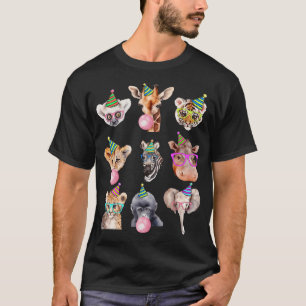 Zoo Animals Wildlife Birthday Party Zoo Day Animal T-Shirt
