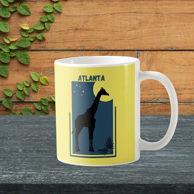 Zoo Atlanta Georgia Vintage Giraffe Coffee Mug (Atlanta Georgia Zoo Safari Animal Adventure Giraffe Mug)