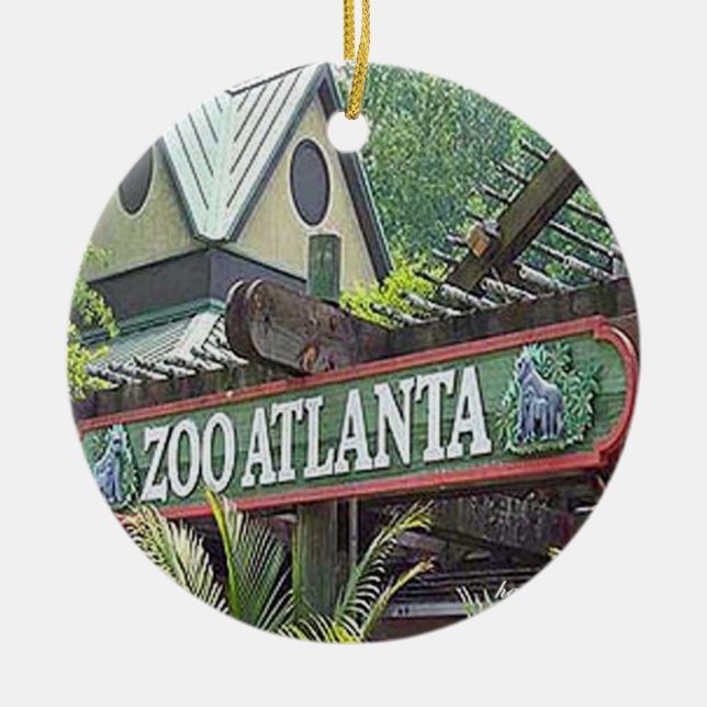 Zoo Atlanta, Zoo Atlanta Ornament, Zoo Atlanta  Ceramic Tree Decoration (Front)