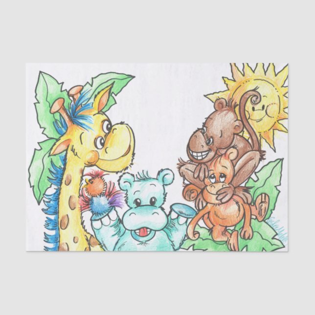 Zoo Babies Tissue Paper (Front)