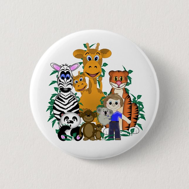 ZOO Boy 6 Cm Round Badge (Front)