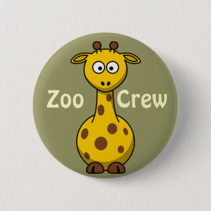 Zoo Crew Giraffe 6 Cm Round Badge