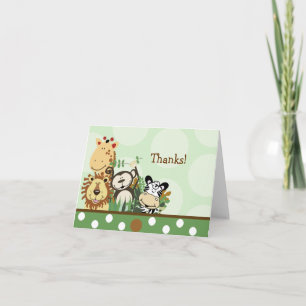 ZOO CREW Jungle Safari Folded thank you note