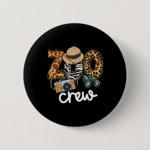 Zoo Crew Leonard Safari Animal Kingdom Zoo Keeper  6 Cm Round Badge