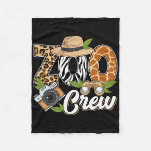 Zoo Crew Safari Animals Wildlife Animal Wild Field Fleece Blanket