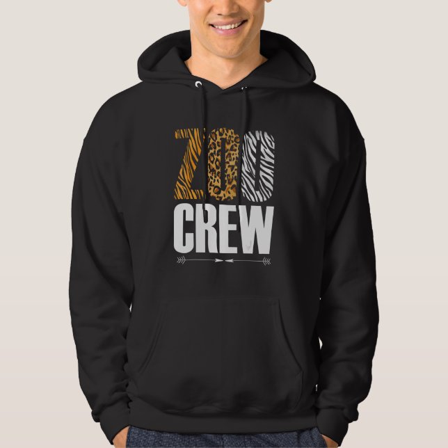 Zoo Crew Safari Zoologist Animals Hoodie (Front)
