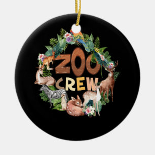 Zoo Crew Zookeeper Zookeeping Safari Wildlife Anim Ceramic Tree Decoration