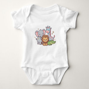 Zoo Cute Animal Kawaii Child Fun Wilds Safari Trip Baby Bodysuit