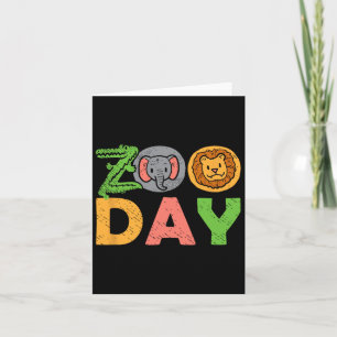 Zoo Day Family Trip Zoo Visitor Wildlife Kids Vaca Card