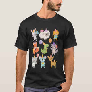 Zoo Day Wildlife 9 Animals Birthday Party Women an T-Shirt