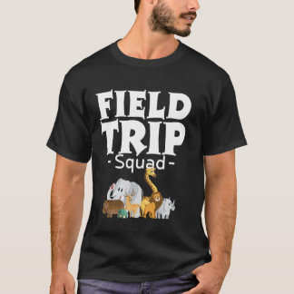 Zoo Field Trip Squad Matching Teacher Students Boy T-Shirt
