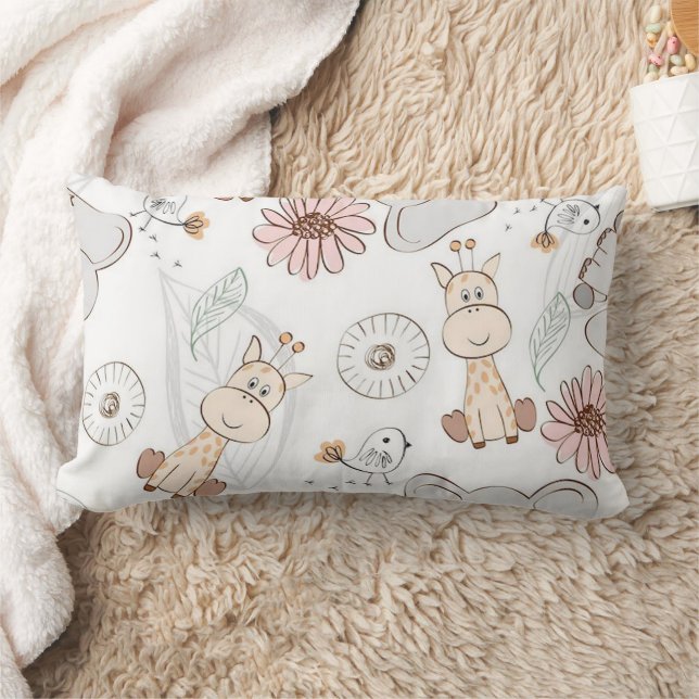 Zoo Friends Lumbar Pillow 13" x 21" (Blanket)