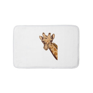 Zoo Giraffe Animal - African Savanna Zookeeper Saf Bath Mat