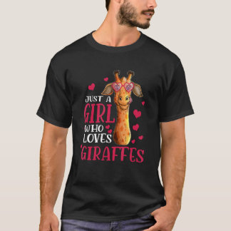Zoo Giraffe Just A Girl Who Loves Giraffes T-Shirt