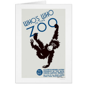Zoo Guide Monkey 1937 WPA