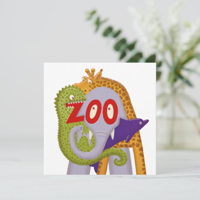 Zoo! Holiday Card (Standing Front)