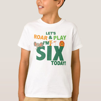 zoo / jungle theme Sixth 6th birthday T-Shirt