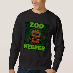 Zoo Keeper Funny Jungle Monkey Animal Lover Men Wo Sweatshirt
