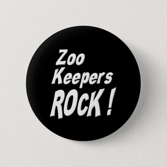 Zoo Keepers Rock! Button (Front)