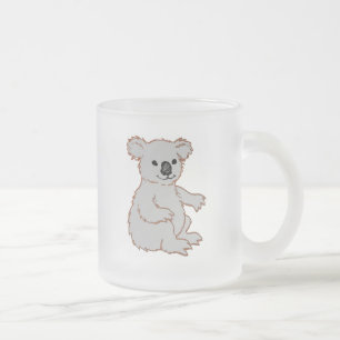 Zoo KOALA Frosted Glass Coffee Mug