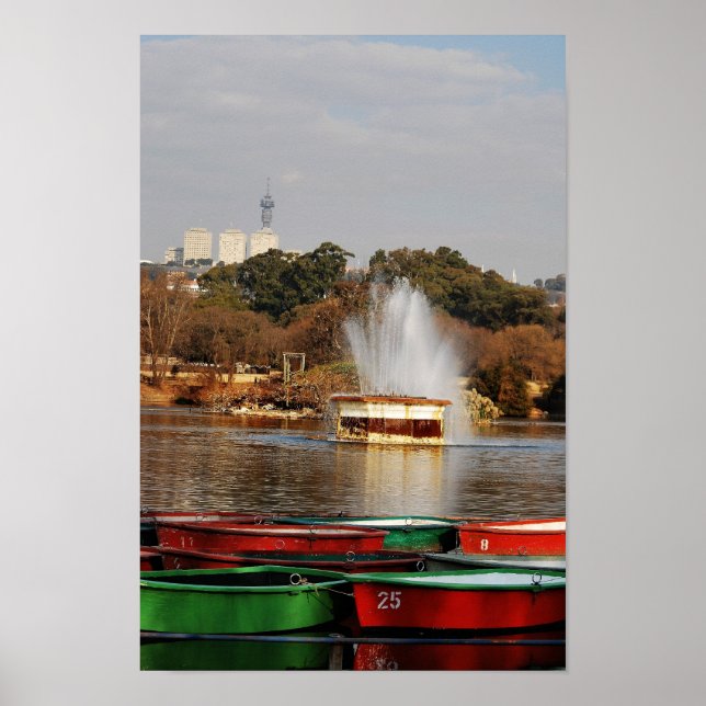 Zoo Lake Fountain South Africa Poster (Front)