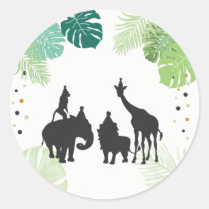 Zoo Party Favour Tags Safari Envelope seals Jungle