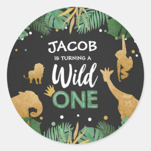 Zoo Party Favour Tags Safari Jungle Wild One Chalk