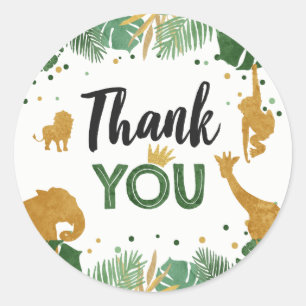Zoo Party Favour Tags Safari Jungle Wild Thank you