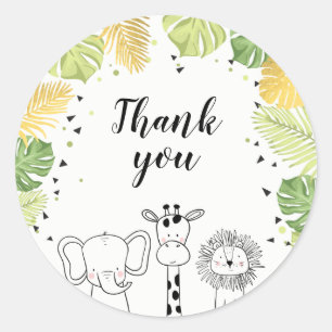 Zoo Party Favour Tags Safari Thank you Jungle