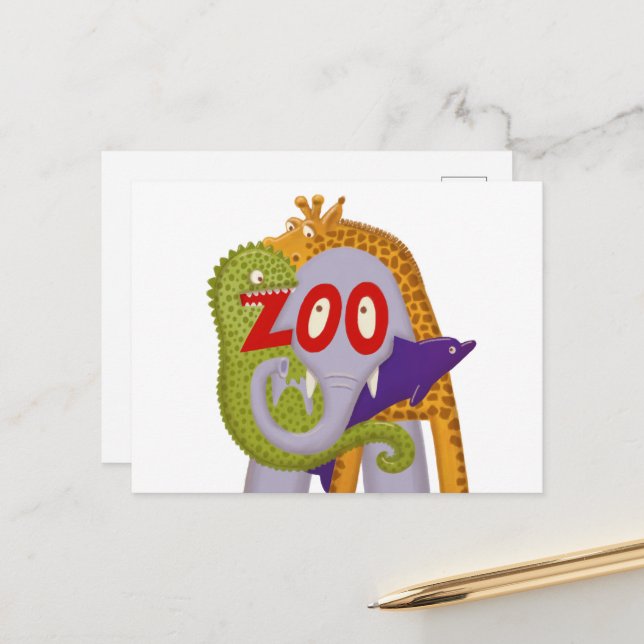 Zoo! Postcard (Front/Back In Situ)