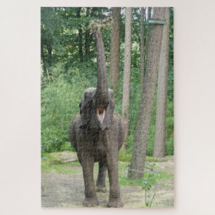 Zoo Puzzle: Cute Happy Elephant Jigsaw Puzzle