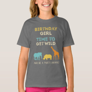 Zoo Safari Birthday Party Girl T-Shirt