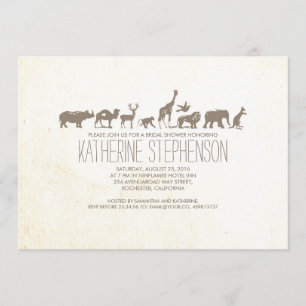 Zoo Safari Bridal Shower Invitation