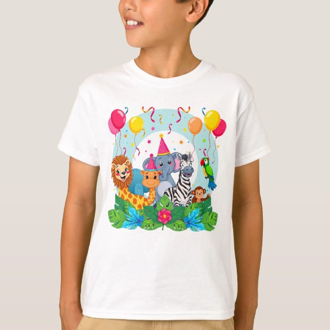 zoo Safari Jungle Adventure for Kids  T-Shirt (Front)