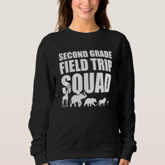Zoo Second Grade Field Trip Squad Kids Boys Girls Sweatshirt